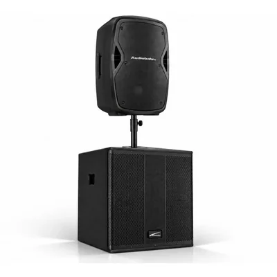 Combo Audio Profesional Audiobahn Subwoofer Amplificado 18” ASUB18X + Bafle Pasivo 15” PASSIVE15