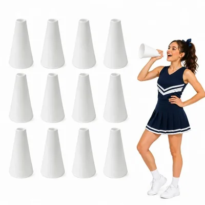 Megáfono Fun Express 20 cm Blanco - Pack de 12
