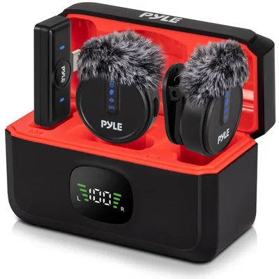Micrófono Pyle Inalámbrico USB‑C con Kit de Batería de 8 h