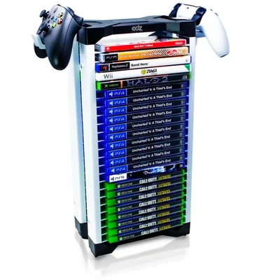 Soporte Universal para Juegos ADZ Torre de 23 Juegos Blanco + Montajes para Controladores