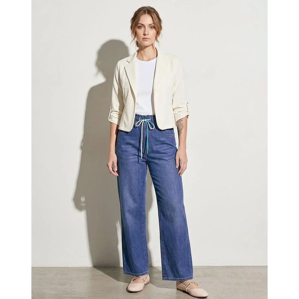 Jeans Mujer Moda Recto Azul Furor 62107832