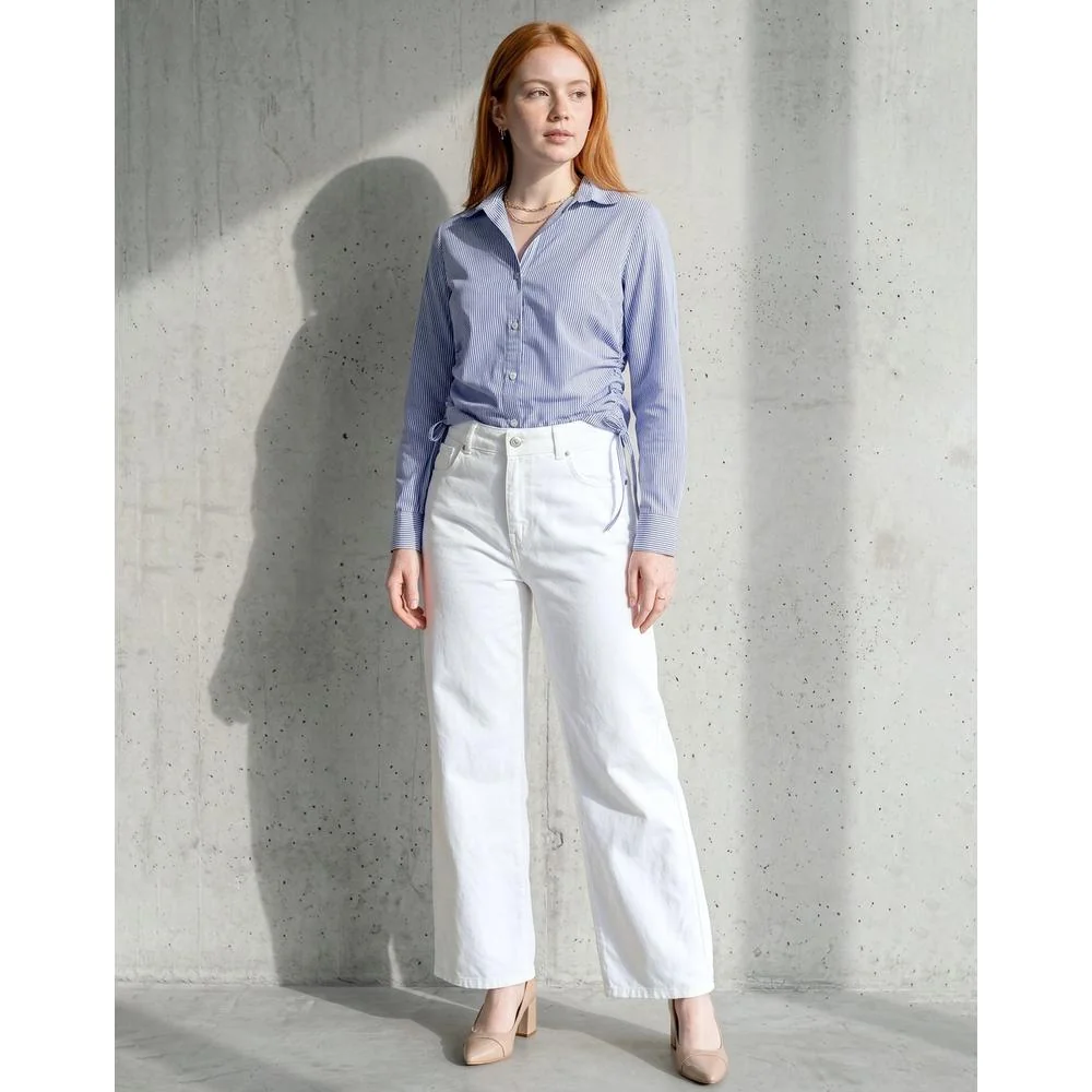 Jeans Mujer Moda Recto Blanco Furor 62107834