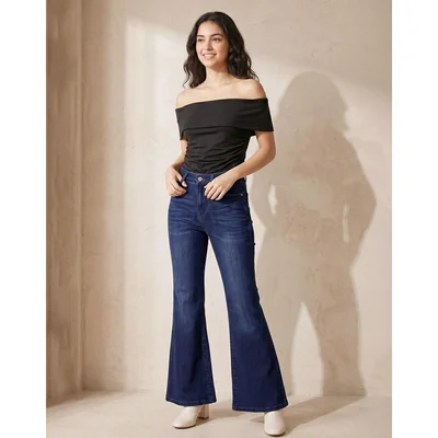 Jeans Mujer Moda Acampanado Azul Furor 62107833