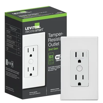 Smart Outlet Leviton Decora D215r-1rw 15 A Wi-fi De Segunda Generación Color Blanco - Venta Internacional.