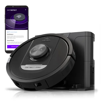 Robot Aspirador Shark Detect Pro Con Autovaciado Negro - Venta Internacional.