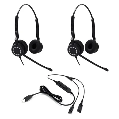 Auriculares VT 2x PLT-QD Pro con cancelación de ruido + cable USB