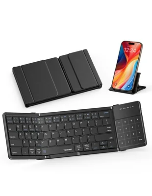 Teclado TECKNET Plegable Bluetooth con panel táctil
