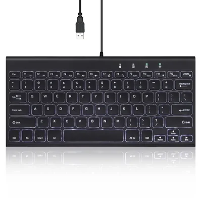 Teclado Perixx PERIBOARD-429 Mini Retroiluminado Blanco US