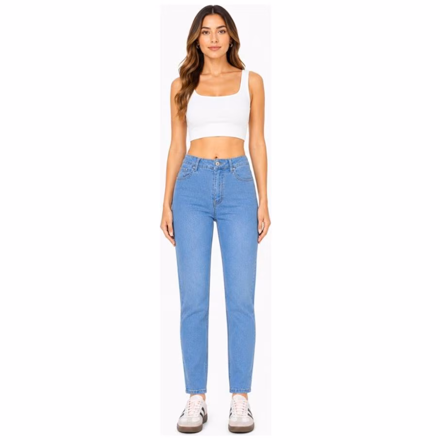 Jeans Corte Mom Fit Jeans Beronna para Mujer