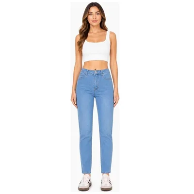Jeans Corte Mom Fit Jeans Beronna para Mujer