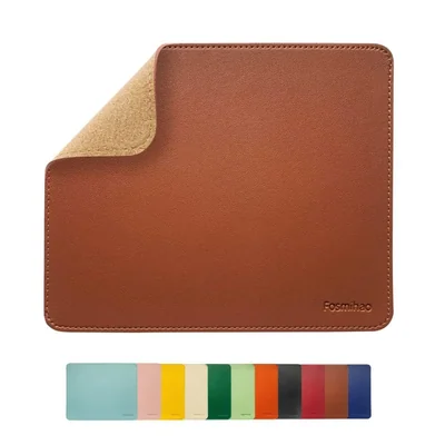 Alfombrilla de Ratón Fosmihao Doble Cara de Cuero PU y Corcho Natural 26 × 21 cm