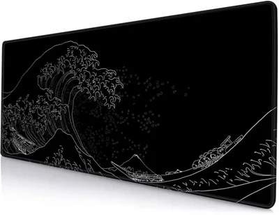 Alfombrilla de ratón SANWUMIAN 80x30 cm Diseño Ola de Kanagawa Cosida
