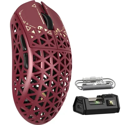 Ratón para juegos MAMBASNAKE inalámbrico 39 g 42000 DPI rojo
