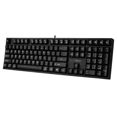 Teclado mecánico Adesso AKB-670UB con switch azul y tecla de acceso rápido IA
