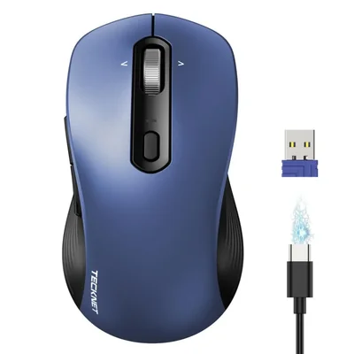Ratón inalámbrico TECKNET Bluetooth recargable para 3 dispositivos