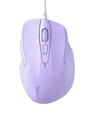 Ratón TECKNET con cable de 6 botones color lila