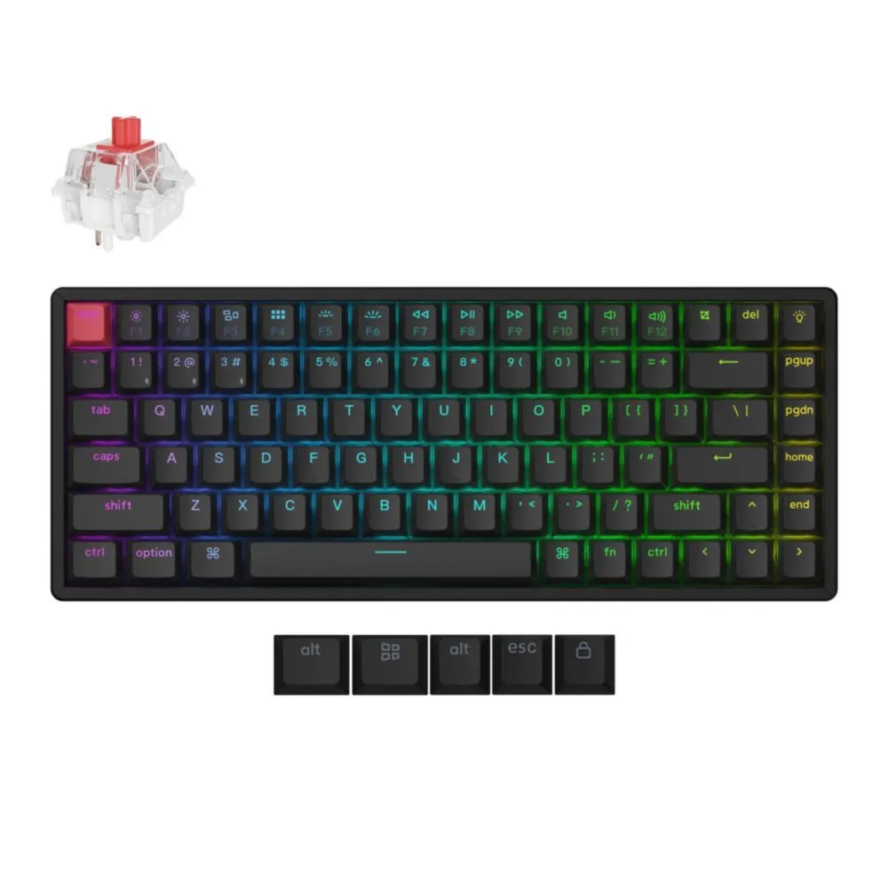 Teclado Keychron K2 V3 75% Inalámbrico QMK con Switch Super Red