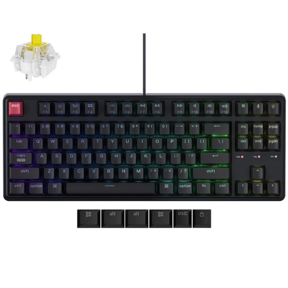 Teclado Keychron C3 Pro TKL 80% cableado RGB con intercambio en caliente