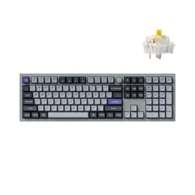 Teclado Keychron Q6 Pro inalámbrico Bluetooth de tamaño completo gris