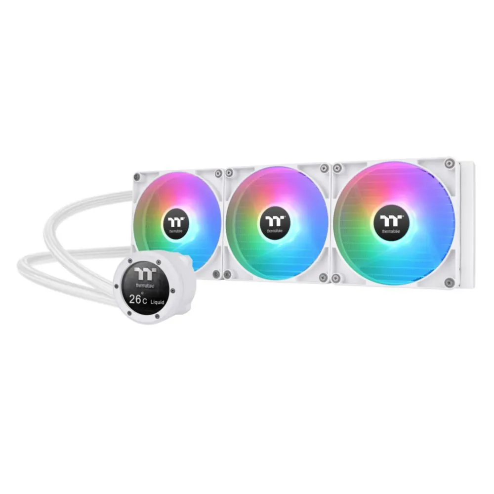 Cooler líquido Thermaltake TH420 V2 ARGB blanco con LCD