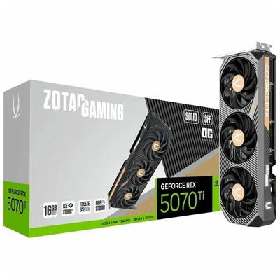 Tarjeta de video zotac rtx 5070 ti solid oc 16gb 1,406 tops