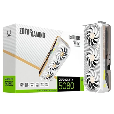 Tarjeta de video zotac geforce rtx 5080 solid oc white 16gb
