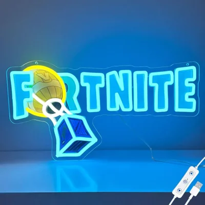 Letrero de neón ONGNOU Fortnite LED regulable con USB para decoración gamer