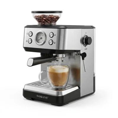 Cafetera Espresso SOKANY LG-SK77 4 en 1 con Molino 1.6L