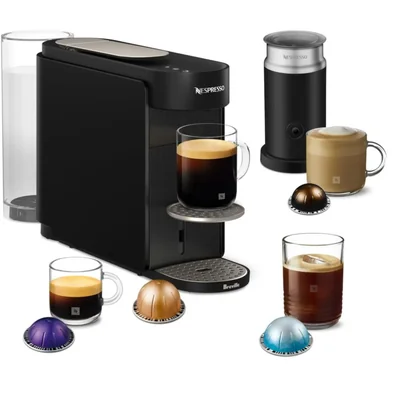 Cafetera Nespresso Vertuo Up Negro Tinta con Espumador de Leche