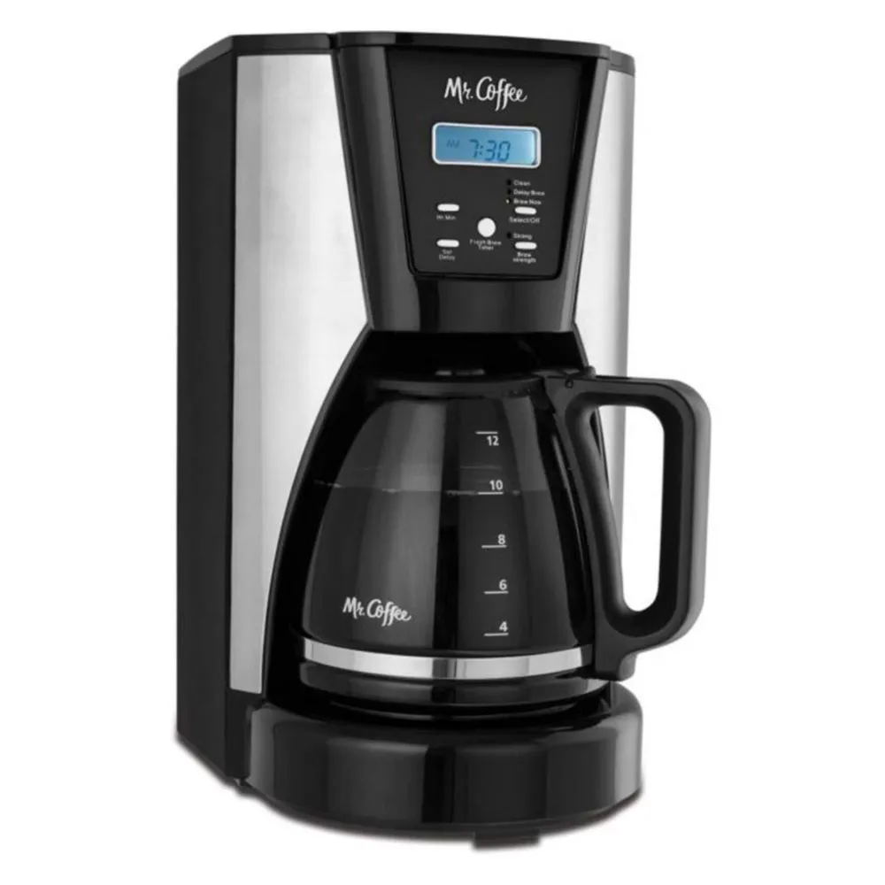 Cafetera Mr. Coffee programable de 12 tazas negro/plata