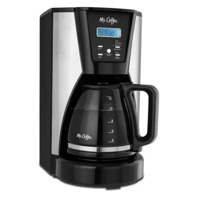 Cafetera Mr. Coffee programable de 12 tazas negro/plata