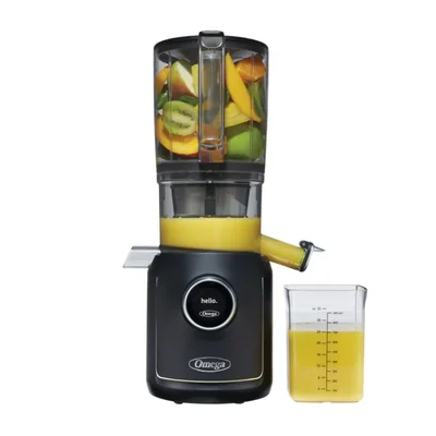 Omega Ultimate Performance Exprimidor Lento de Masticación con Tecnología IntelliDial Prensa en Frío Extractor de Jugos de Verduras y Frutas con