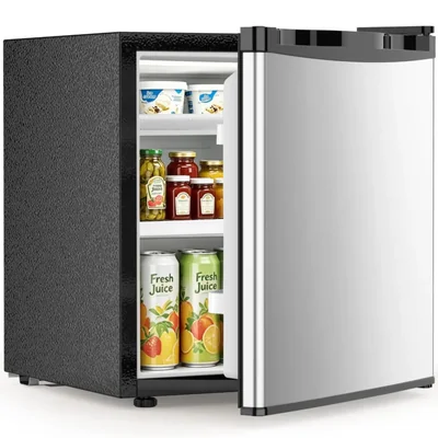 Mini Nevera Electactic 46 cm Plateada con Termostato Ajustable