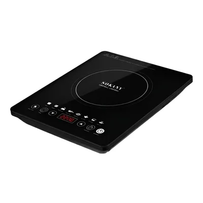 Parrilla de Inducción SOKANY SK-07076 1200W 1 Quemador Táctil Negra