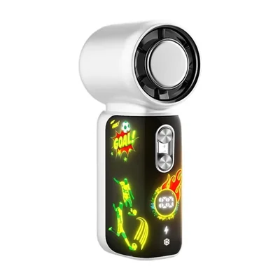 Ventilador de mano Pawvita Soccer LED con enfriamiento de 16 °C