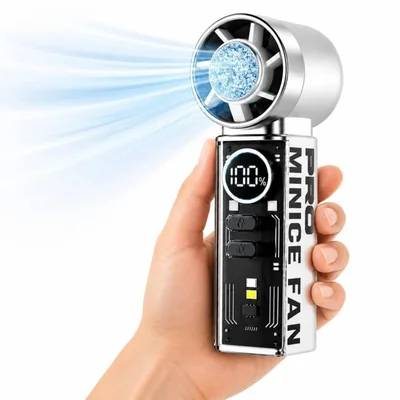 Mini ventilador recargable de 3000 mAh con enfriamiento tipo hielo