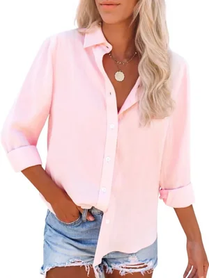 Camisa siliteelon rosa de algodón Oxford 2026