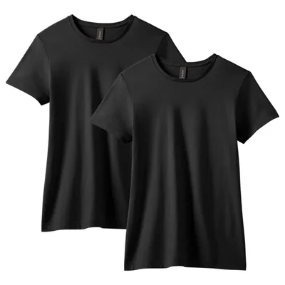 Camiseta Gildan G64000L Negra - Pack de 2 - Talla S