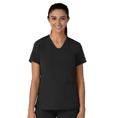 Blusa WINK Nova de Cuello en V con 3 Bolsillos - Negro