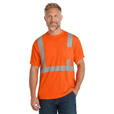 CAMISETA CornerStone ANSI Clase 2 de Malla XL Naranja de Seguridad