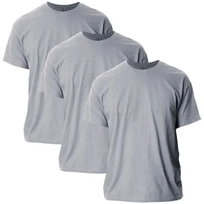 Camiseta Gildan G2000 Gris Deportivo Pack de 3 Talla Mediana