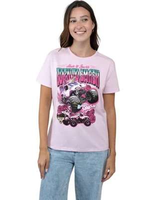 Camiseta Monster Jam Lavanda Sparkle Smash - Talla M
