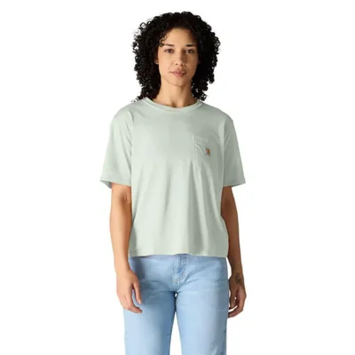 Camiseta Carhartt para mujer Serie Fibra Tencel™ talla grande verde ahumado