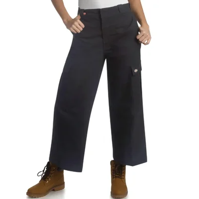 Pantalones cargo para mujer Dickies de pierna ancha y cintura alta