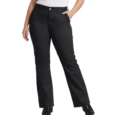 Pantalones Dickies Mujer Plus Corte Bootcut Negro Lavado