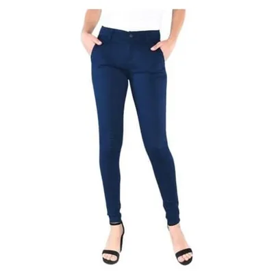 Pantalon Oggi Jeans De Gabardina Dama Chinos Skinny Azul