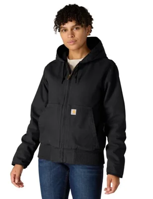Chaqueta Carhartt Mujer Lavada de Pato Activa Negra Talla M