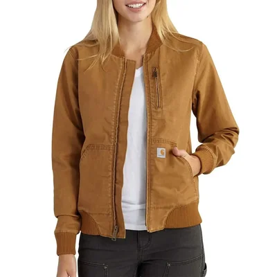 Chaqueta bomber para mujer Carhartt Crawford color marrón talla XL