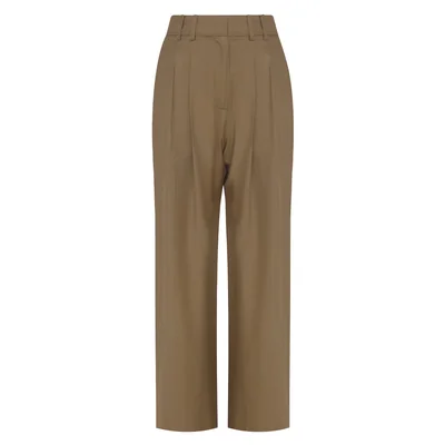 Pantalón Ancho en Tono Cocoa para Mujer Basel