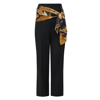 Pantalón de Vestir con Pañoleta Ornamental para Mujer Basel